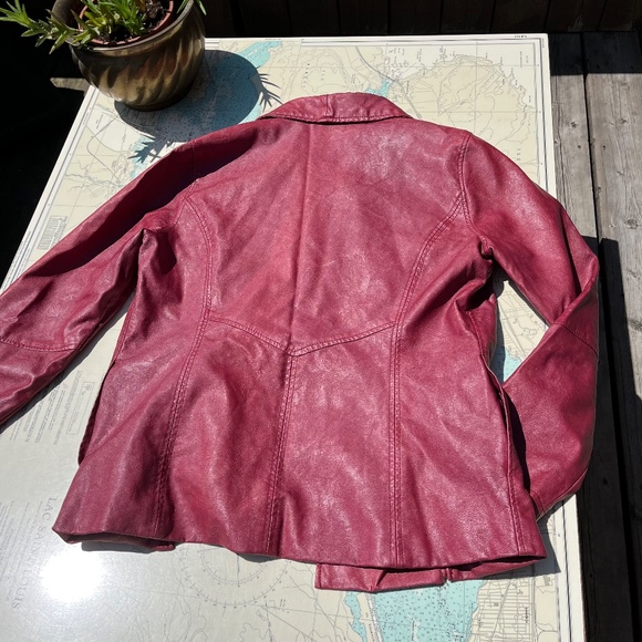 SPANNER Pink Leather Jacket - Picture 5 of 5